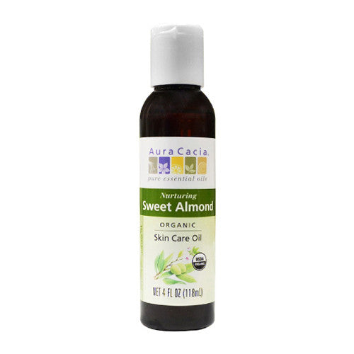 Aura Cacia Organics Sweet Almond 100% Pure Skin Care Oil - 4 Oz